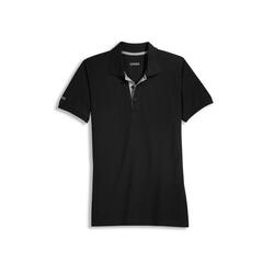 Poloshirt Tencel schwarz-grau