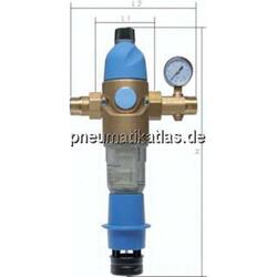 Rückspülfilter/Druckminderer f . Trinkwasser, R 1", DVGW