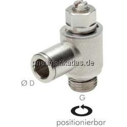 Winkel-Drosselrueckschlag-ventil G 1/4"-12mm,abluftregelnd (Standard)