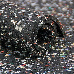 Gummi-Recycling-Matte schw./farb, 8mm, 1,5x5m