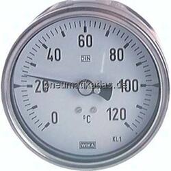 Bimetallthermometer, waage- recht D100/-50 bis +50°C/200mm